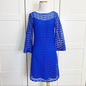 Lilly Pulitzer Wavy Topanga Lace Dress S Sapphire Blue